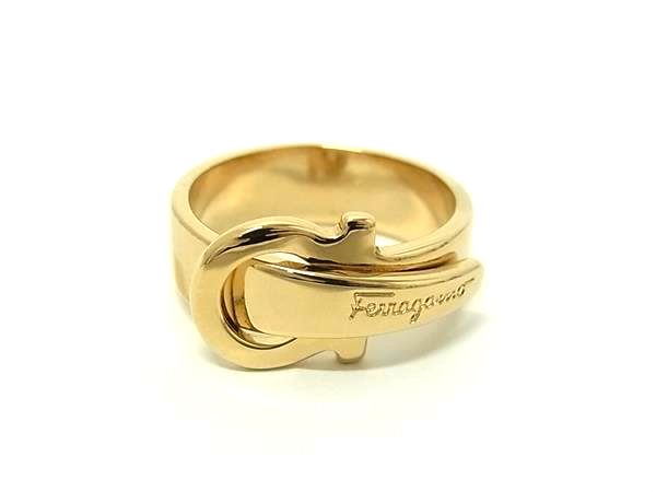 ■新品負けず劣らず■ Salvatore Ferragamo フェラガモ ガンチーニ えり巻き輪っか えり巻き留め 付属物 レディース ゴールド系 FV2261 バッグ・小物・ブランド雑貨-マフラー・スカーフ