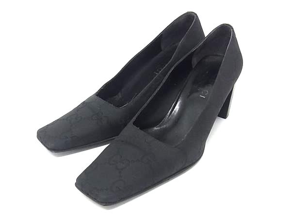 楽天市場】GUCCI グッチ ホースビット キャンバス ヒール パンプス