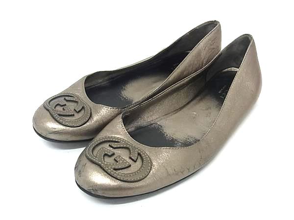 楽天市場】グッチ GUCCI パンプス 靴 シューズ レザー ゴールド GG