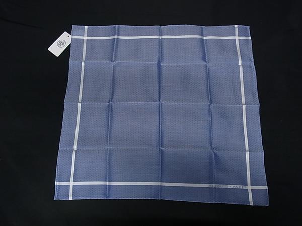 楽天市場】【新品】 エルメス ハンカチ ジャカード H コットン ブルー