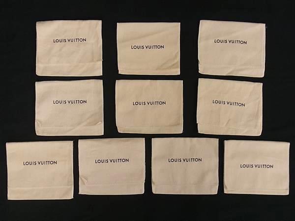 ■新品同様～■ LOUIS VUITTON ルイヴィトン コットン100% 保存袋 W 約14.8cm H 約12.5cm 10点セット まとめ売り ベージュ系 DB0954｜pleasure-Store　店