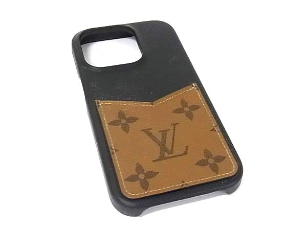 ■美品■ LOUIS VUITTON ルイヴィトン M81999 モノグラムリバース バンパー iPhone14 pro相応う アイフォンケース 赤銅色系 BV0091