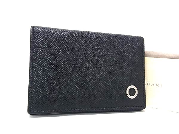 ■新品負けず劣らず■ BVLGARI ブルガリブルガリ マン PVC 歌留多容れもの 名刺容れもの 歌留多入れ 名刺入れ 黒いこと系 FW4857
