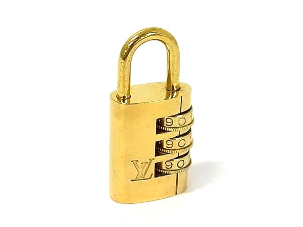 ■美品■ LOUIS VUITTON ルイヴィトン 文字盤鍵を掛ける式 カデナ 南京錠 パドロック ゴールド系 DB4760