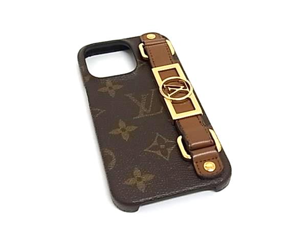 LOUIS VUITTON ルイヴィトン M81214 モノグラム バンパー ドーフィーヌ iPhone13 Pro アイフォン スマホケース 赤銅色系 GB4601