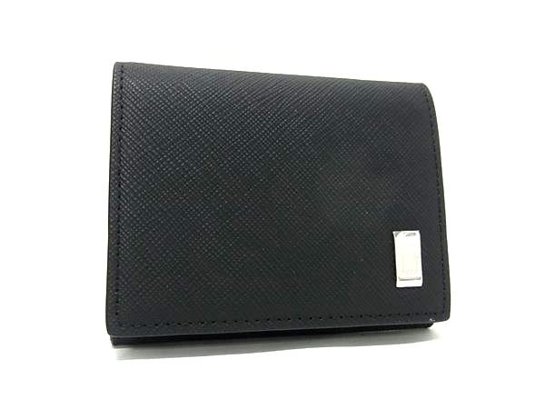 ■新品■未当て嵌める■ dunhill ダン吸血鬼 飾り気の無い PVC コインケース 硬貨がま口 御釣り入れ 黒いこと系 BN6464