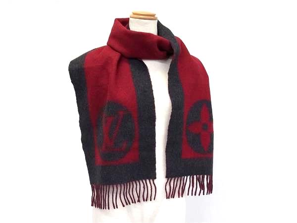 楽天市場】LOUIS VUITTON ルイヴィトン マフラー M76965 Red ウール