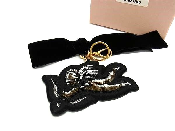 楽天市場】【中古】MIUMIU ミュウミュウ バッグチャーム キーリング