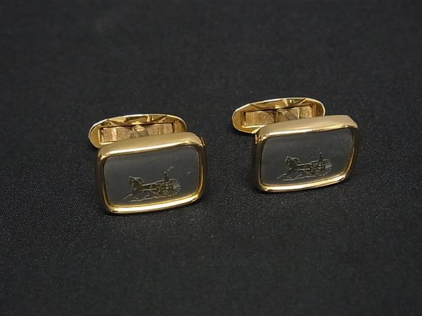 楽天市場】プラダ 紳士用 カフリンクス カフスボタン シルバー×黒 ロゴ