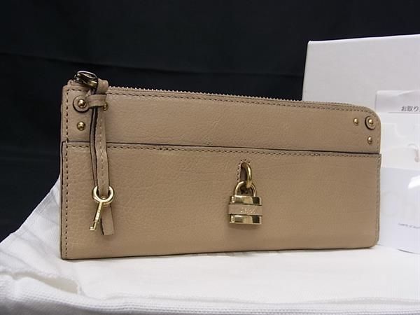 ■新品■未当てはめる■ Chloe クロエ パディントン なめし革 L字ジッパー 長紙入れ ウォレット レディース 赤銅色系 AS9590
