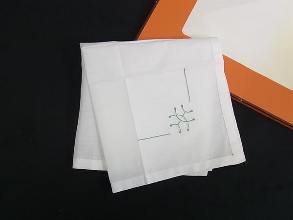 楽天市場】エルメス HERMES ハンカチーフ ホワイト オレンジ 白 H柄