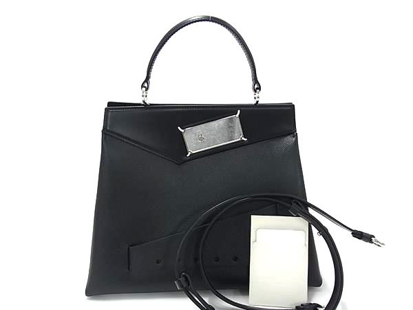 ■極美品■ Maison Margiela 棲み家 マルジェラ スナッチト 並み並み なめし革 2WAY ハンドバック 肩部 黒いこと系 BP6497