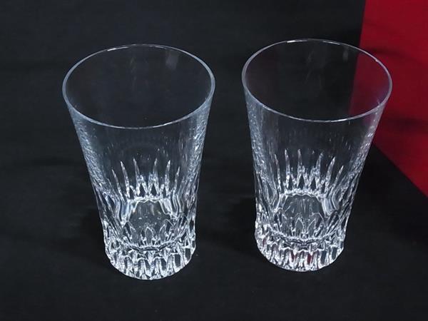■新品負けず劣らず■ Baccarat バカラ 水のみジャパン ローザ 結晶硝子 タンプラー 速見表御召しもの 有りの実 2客書き割り せつ然たる BS1612