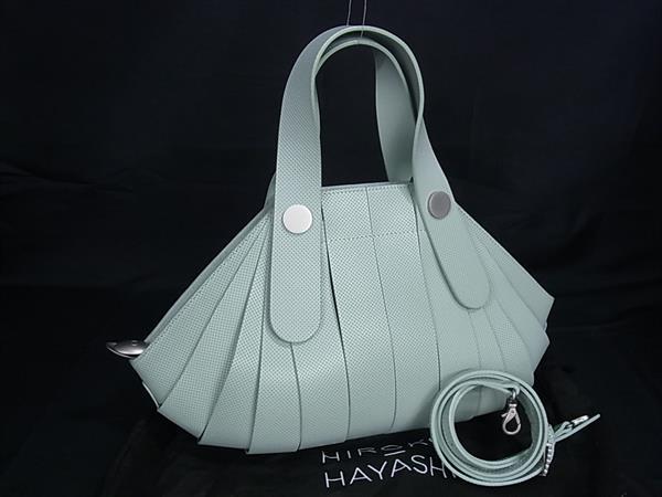 ■新品■未使用■ HIROKO HAYASHI ヒロコハヤシ オッソ ヴィーヴォ プンティ PVC 2WAY ハンドバッグ ショルダー グリーン系 FV6986｜pleasure-Store　店