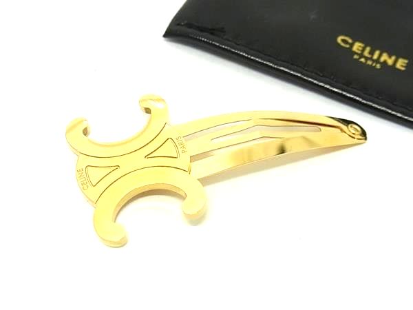 楽天市場】セリーヌ CELINE ヘアピン ヘアクリップ トリオンフ メタル