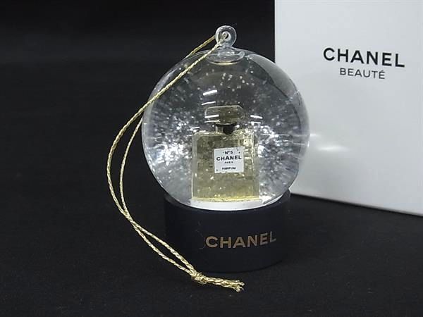 ■新品■未使用■ CHANEL シャネル N°5 スノードーム オブジェ 置物 インテリア ネイビー系×クリア FV7936|pleasure-Store 店
