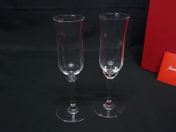 ■新品負けず劣らず■ Baccarat バカラ 水晶硝子  カプリ 三鞭酒笛 食器 一覧表お召しもの 2客仕掛ける せつ然たる BN4969