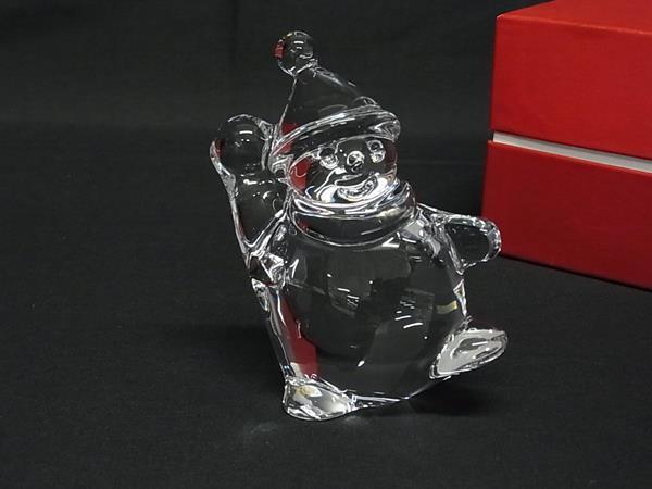 ■新品■未当て嵌める■ Baccarat バカラ プレイング スノーマン フィギュリン 結晶硝子 オブジェ 飾りつけ 室内装飾 せつ然たる BS2334