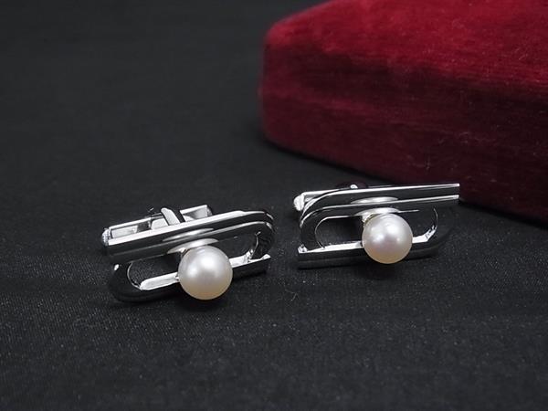 楽天市場】ミキモト パール 真珠 カフス シルバー メンズ 【中古