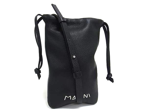 ■新品負けず劣らず■ MARNI マルニ ムゼオソフトミニ なめし革 ショルダーバッグ 差し交わす上半身 曲がった掛けかばん レディース 黒いこと系 FX2124