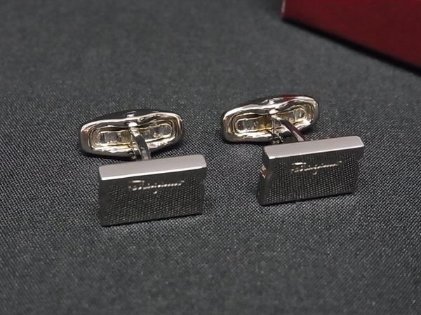 ■極美品■ Salvatore Ferragamo フェラガモ カフスリンク カフリンクス 添え物 成人男性 商行為 メンズ しろがね色系 FT7301