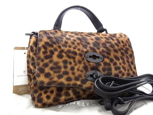 ■新品■未当て嵌める■ ZANELLATO ザネラート ポスティーナ もの言う花 ハラコ×なめし革 2WAY ハンドバック 肩先 赤銅色系 BN7092