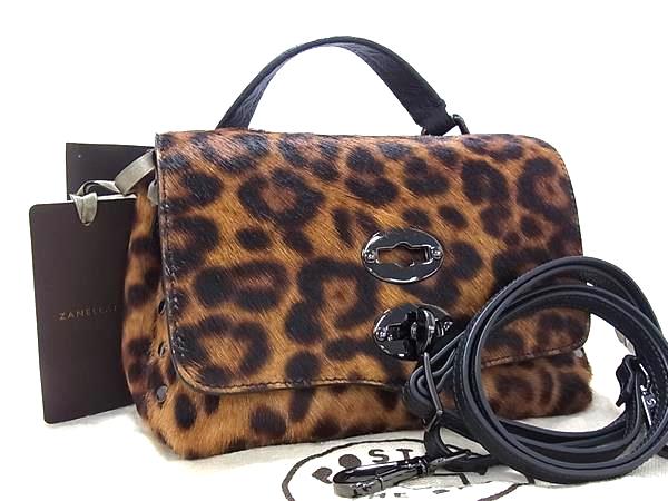 ■新品■未当て嵌める■ ZANELLATO ザネラート ポスティーナ もの言う花 ハラコ×なめし革 2WAY ハンドバック 肩先 赤銅色系 BN7093