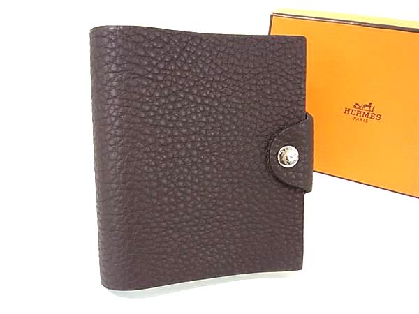 ■新品負けず劣らず■ HERMES エルメス ユリスミニ トゴ 万覚え帳 おぼえ書き帳 文房具 ステーショナリー □N目じるし うす暗い赤銅色系 FQ0194