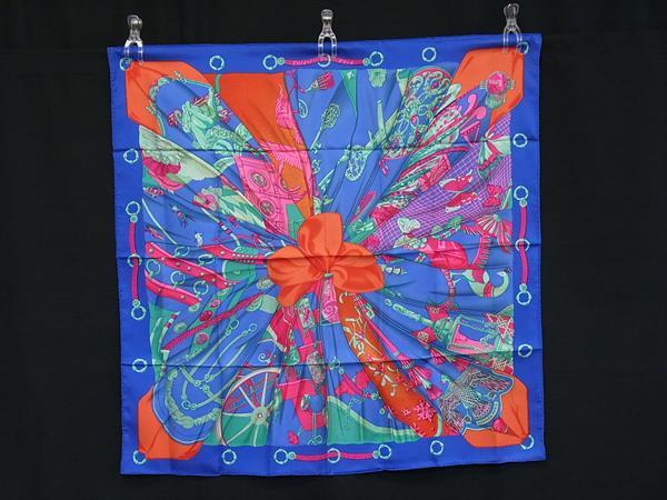 楽天市場】美品 HERMES エルメス カレ90 Soleil de Soie シルクの太陽