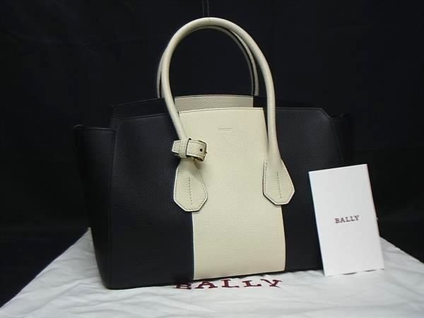 ■新品■未当て嵌める■ BALLY バリー なめし革 ハンドバック トートバッグ レディース 黒いこと系×象牙色系 FU5538