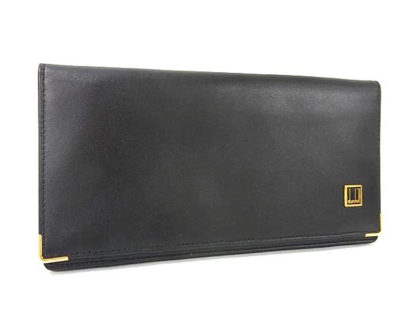 ■新品同様■ dunhill ダンヒル コンフィデンシャル レザー 二つ折り 長財布 ウォレット 札入れ 小銭入れ メンズ ブラック系 BN7910｜pleasure-Store　店