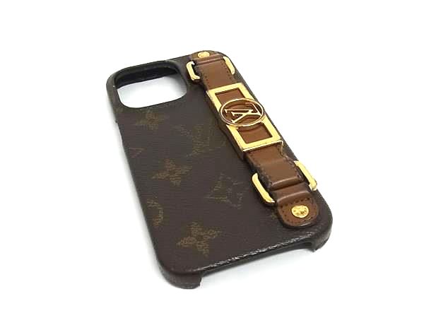 LOUIS VUITTON ルイヴィトン M81214 モノグラム バンパー ドーフィーヌ iPhone13Pro対応 アイフォンケース ブラウン系 GA7885｜pleasure-Store　店