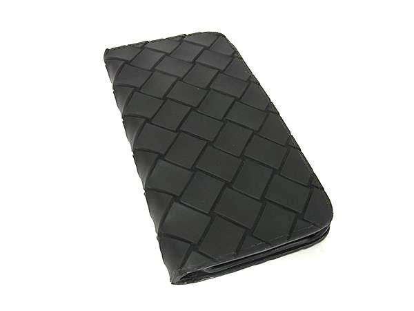 BOTTEGA VENETA ボッテガヴェネタ イントレチャート PVC 万覚え帳型 iPhone12/12Pro 相応う アイフォンケース 黒いこと系 BP8714