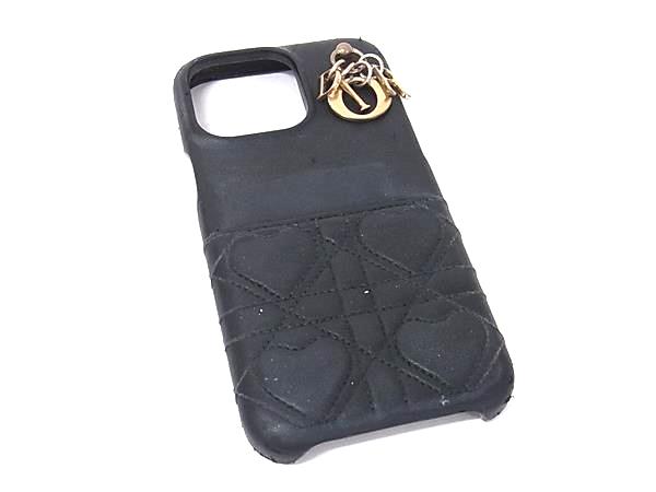 ChristianDior クリスチャンディオール レディディオール ハートカナージュ なめし革 iPhone15 ProMax 相応う アイフォンケース スマホケース FR8569