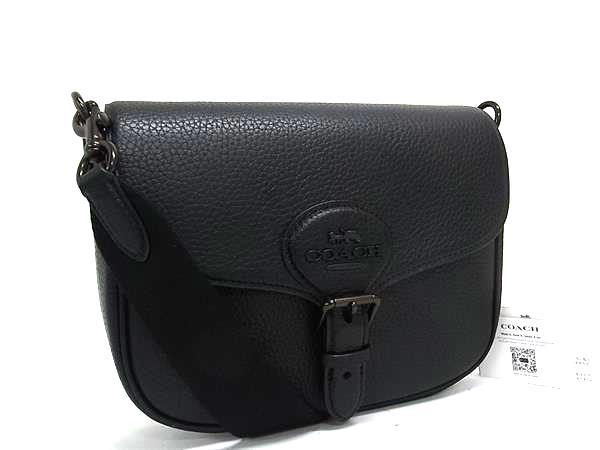 ■新品■未使用■ COACH コーチ CP103 レザー クロスボディ ショルダーバッグ 斜め掛け 肩掛け メンズ レディース ブラック系 FV9781
