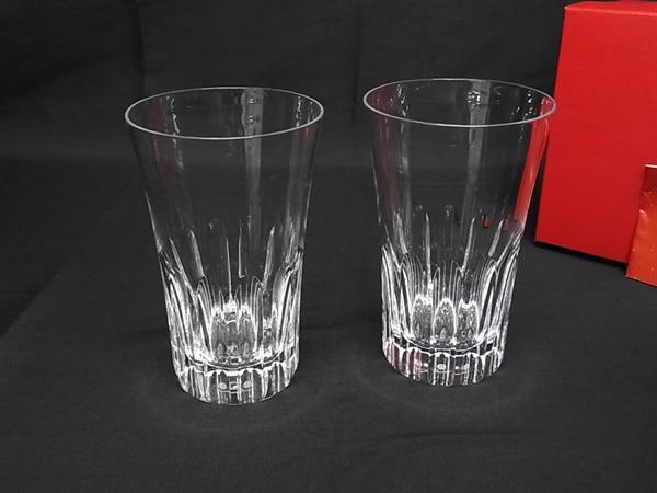 ■極美品■ Baccarat バカラ エトナ 結晶硝子 ハイボール  水のみ 水呑み 食器 速見表御召しもの 2客書き割り せつ然たる BR1546