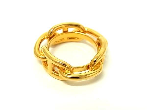 HERMES エルメス シェーヌダンクル ルカデ レガート スカーフリング スカーフ留め アクセサリー ゴールド系 FV5794|pleasure-Store 店