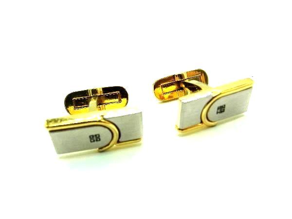 正規良 激レア ジバンシィ GGロゴコンビカラー カフス 金×銀 ダブルGボタン 正規良 激レア ジバンシィ GGロゴコンビカラー カフス 金×銀