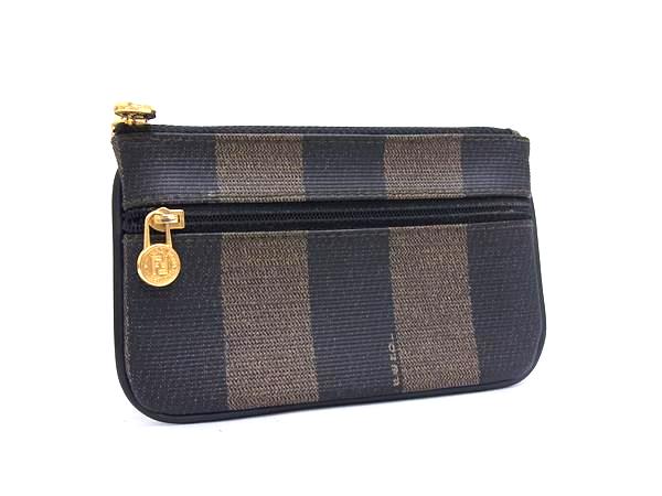 【美品】FENDI ズッカ柄 ズッキーノ ポーチ キャンバス レディース FENDI フェンディ ズッキーノ ミニハンドバッグ ポーチ
