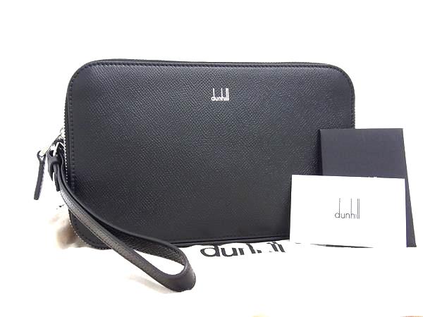 ✨ ダンヒル ✨レザー クラッチバッグ 書類入れ 鍵付き dunhill ダンヒル黒 レザー クラッチバッグ メンズ ダイヤル鍵付き