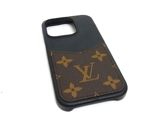 ■美品■ LOUIS VUITTON ルイヴィトン M82887 モノグラム バンパー iPhone15Pro相応う アイフォンケース 赤銅色系×黒いこと系 FZ1926