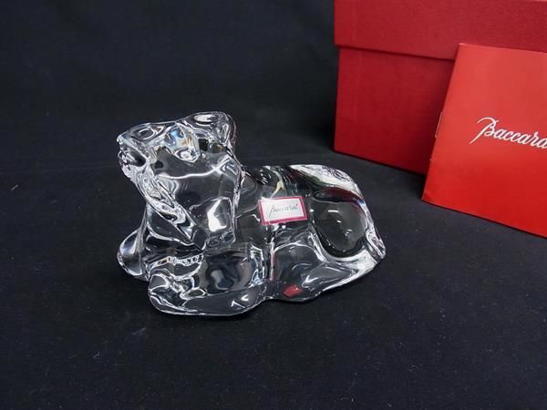 未使用に近いꕥバカラ 干支 猪 クリスタルガラス 置き物 オブジェ 付属品完品 12010266_3.jpg