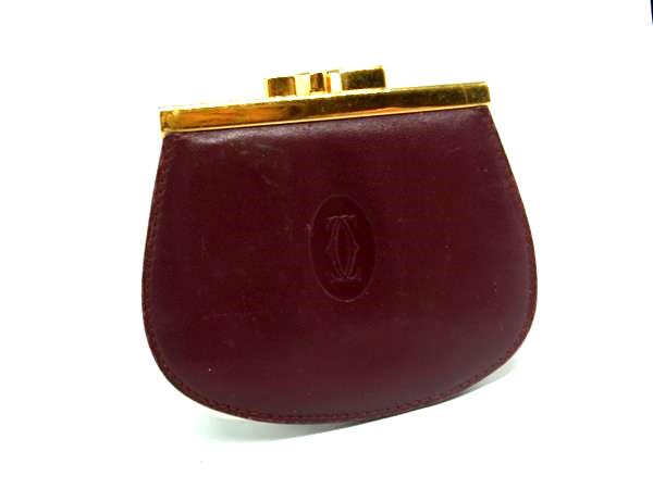 Cartier レザーケース　がま口 Cartier - □新同□希少□ カルティエ がま口 カード ケース 二