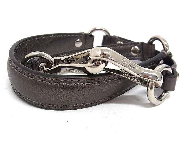 美品　Coach ダブルショルダーストラップ　ホーボー　ダークブラウン COACH - □美品□ COACH コーチ レザー バッグ用 ショルダー