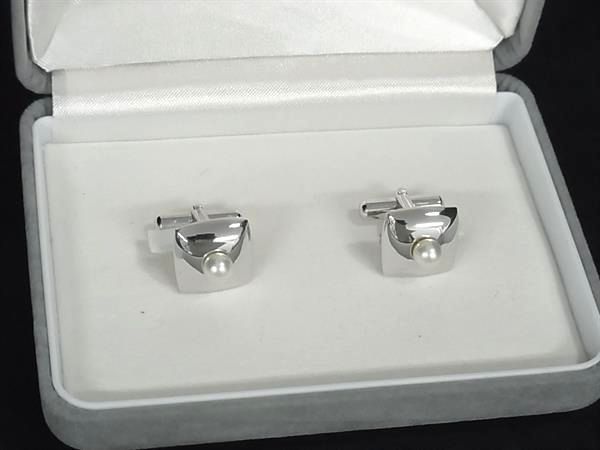 楽天市場】ミキモト パール 真珠 カフス シルバー メンズ 【中古