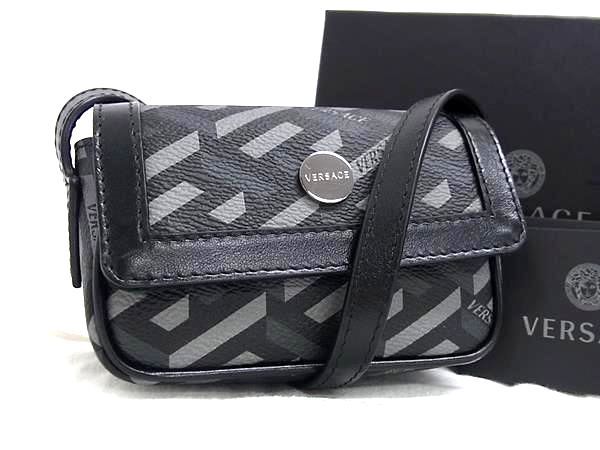 ■極美品■ VERSACE ヴェルサーチ グレカ ナイロン クロスボディ フォンポーチ ショルダーバッグ ポシェットブラック系 BJ9868 楽天市場】□極美品□ VERSACE ヴェルサーチ グレカ ナイロン クロス
