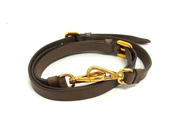 美品　PRADA プラダ　ショルダーストラップ　レザー　金具　焦茶　ブラウン 楽天市場】PRADA プラダ SAFFIANO ショルダーストラップ