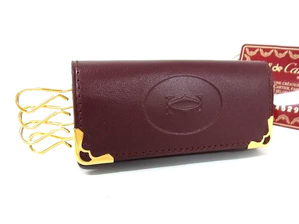 Cartier バーガンディ レザー キーケース 楽天市場】【未使用品】 カルティエ キーケース 4連 マスト ドゥ