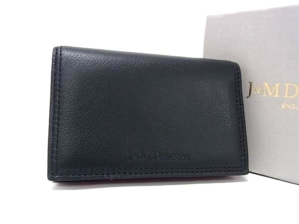 ■新品■未使用■ J&amp;M DAVIDSON ジェイアンドエムデヴィッドソン レザー カードケース カード入れ 名刺入れ ブラック系 BT5929｜pleasure-Store　店