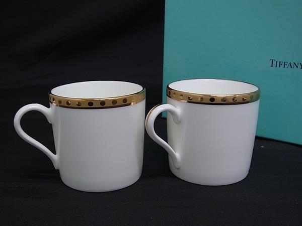 Tiffany &amp; Co. - 【新品】ティファニー マグカップ ゴールドバンド ペアセット 送料無料】ティファニー ゴールドバンド ペアマグカップ tiffany